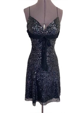 Cache Vtg Y2K Sequin Babydoll Dress Size 10 (Small)